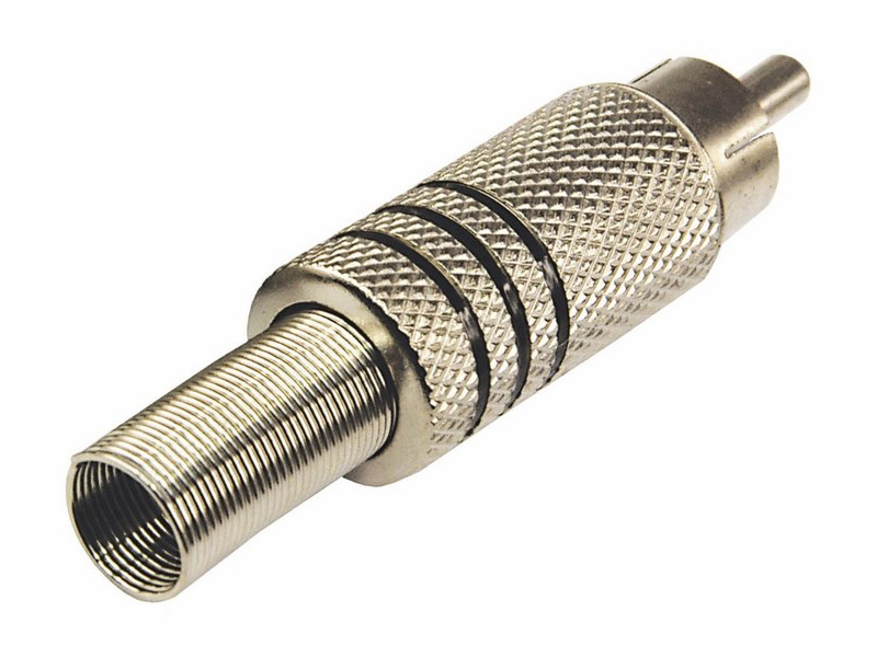 Разъем штекер RCA Rexant металл под винт черный/красный 14-0410 Разъем штекер RCA Rexant металл под винт черный/красный 14-0410