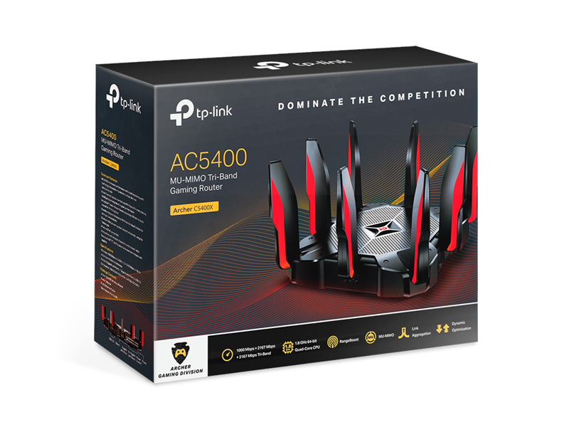 Роутер Wi-Fi TP-LINK Archer C5400X AC5400 8xLAN 1Gb/s Роутер Wi-Fi TP-LINK Archer C5400X AC5400 8xLAN 1Gb/s