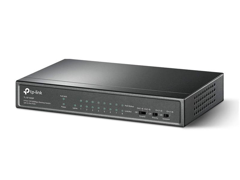 Коммутатор сетевой PoE TP-LINK TL-SF1009P  8xPoE100Mb/s  неуправляемый Коммутатор сетевой PoE TP-LINK TL-SF1009P  8xPoE100Mb/s  неуправляемый