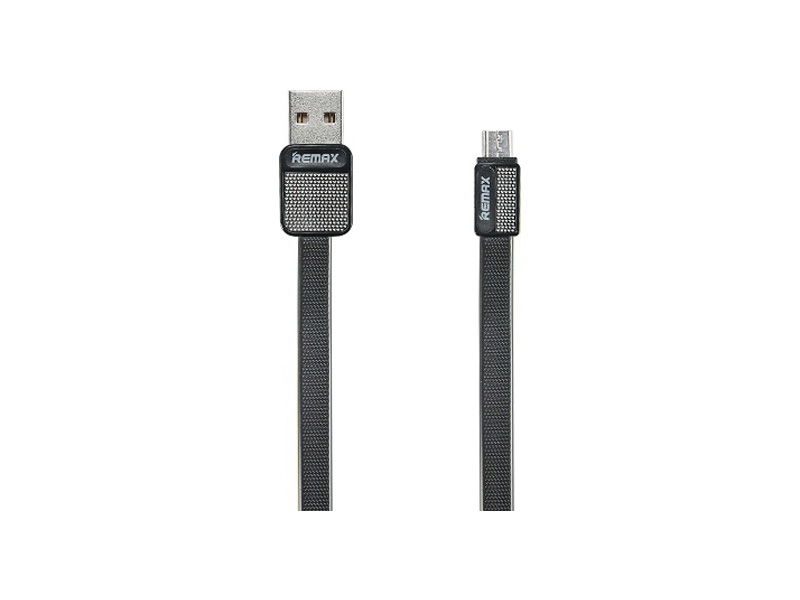 Remax RC-044m USB-microUSB cверхпрочный, метал. оплетка, черный Remax RC-044m USB-microUSB cверхпрочный, метал. оплетка, черный