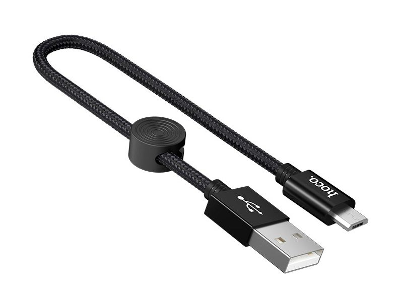 HOCO X35 Premium USB-microUSB для передачи данных и зарядки, 2.4А, 0.25m, black HOCO X35 Premium USB-microUSB для передачи данных и зарядки, 2.4А, 0.25m, black