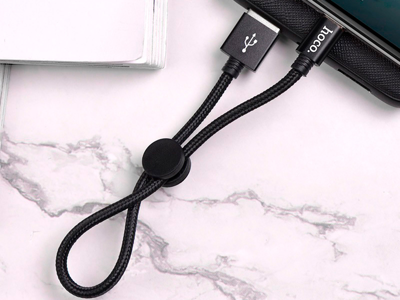 HOCO X35 Premium USB-microUSB для передачи данных и зарядки, 2.4А, 0.25m, black HOCO X35 Premium USB-microUSB для передачи данных и зарядки, 2.4А, 0.25m, black