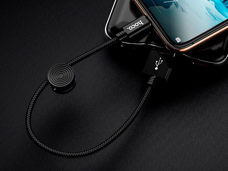 HOCO X35 Premium USB-microUSB для передачи данных и зарядки, 2.4А, 0.25m, black HOCO X35 Premium USB-microUSB для передачи данных и зарядки, 2.4А, 0.25m, black