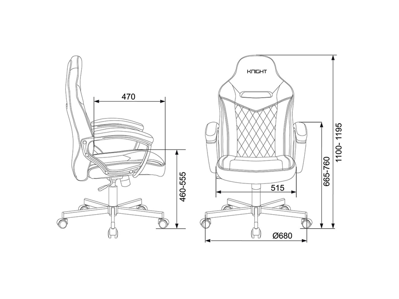 Zombie VIKING 6 KNIGHT Fabric серый/черный с подголовником Zombie VIKING 6 KNIGHT Fabric серый/черный с подголовником