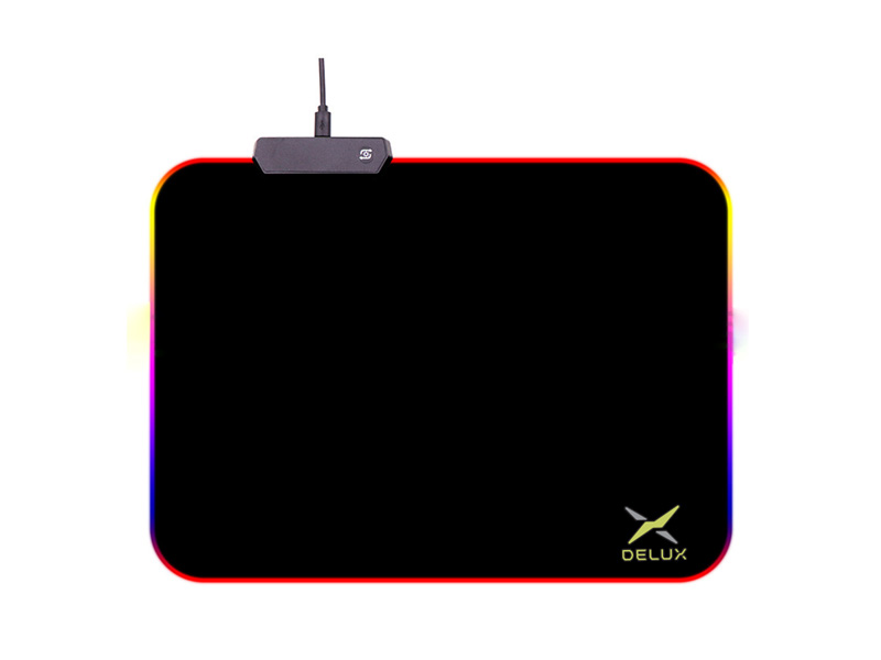 Коврик для мыши Delux GP-003 RGB  black Коврик для мыши Delux GP-003 RGB  black