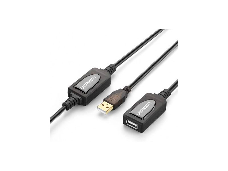 UGREEN US121 USB 2.0 Active Extension Cable with Chipset 15m (Black) UGREEN US121 USB 2.0 Active Extension Cable with Chipset 15m (Black)