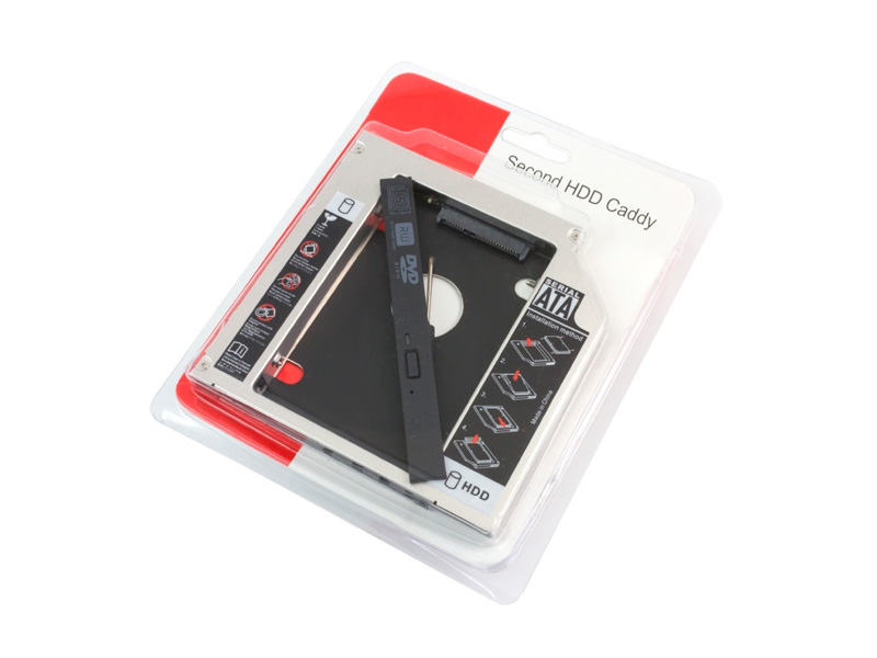Second Caddy HDD вместо DVD для ноутбуков 12,7mm SATA Second Caddy HDD вместо DVD для ноутбуков 12,7mm SATA