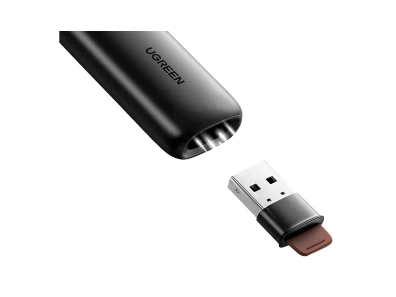 Лазерная указка UGREEN LP479 (2,4 Гц, управление до 100 м, лазер 200 м, USB-A, 1хААА батарея) 50654 Лазерная указка UGREEN LP479 (2,4 Гц, управление до 100 м, лазер 200 м, USB-A, 1хААА батарея) 50654