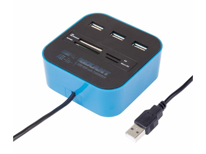 Разветвитель USB-HUB  3 USB+Card Reader Разветвитель USB-HUB  3 USB+Card Reader