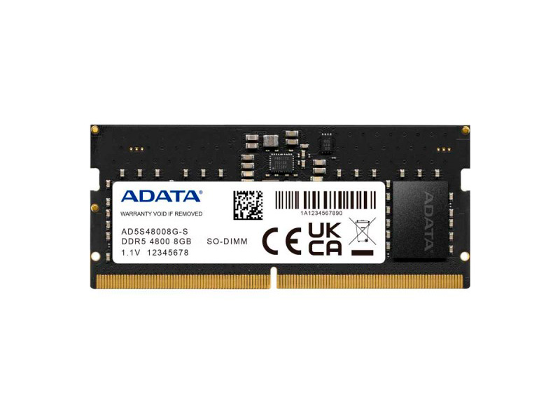 Оперативная память DDR5 SODIMM 8GB ADATA 4800MHz Оперативная память DDR5 SODIMM 8GB ADATA 4800MHz