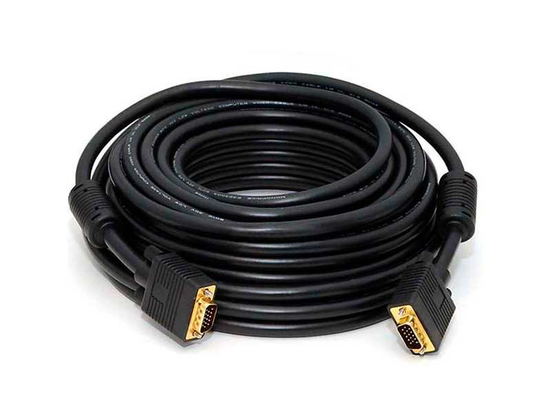 Кабель UGREEN VG101 VGA- VGA, 10м, чёрный 11633 Кабель UGREEN VG101 VGA- VGA, 10м, чёрный 11633