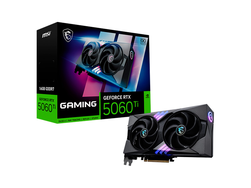 Видеокарта MSI GeForce RTX 5060 Ti 16G GAMING PCI-E 5.0 Видеокарта MSI GeForce RTX 5060 Ti 16G GAMING PCI-E 5.0