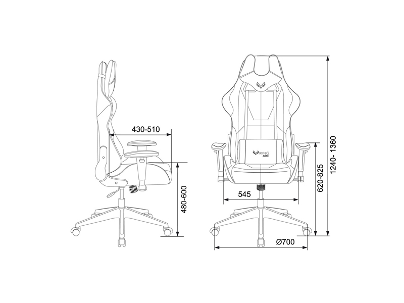 Кресло игровое Zombie VIKING 5 AERO черный с подголовником Кресло игровое Zombie VIKING 5 AERO черный с подголовником