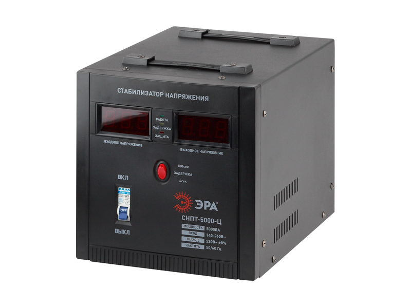 СНПТ-5000-Ц 140-260В\220В, 5000ВА ЭРА СНПТ-5000-Ц 140-260В\220В, 5000ВА ЭРА