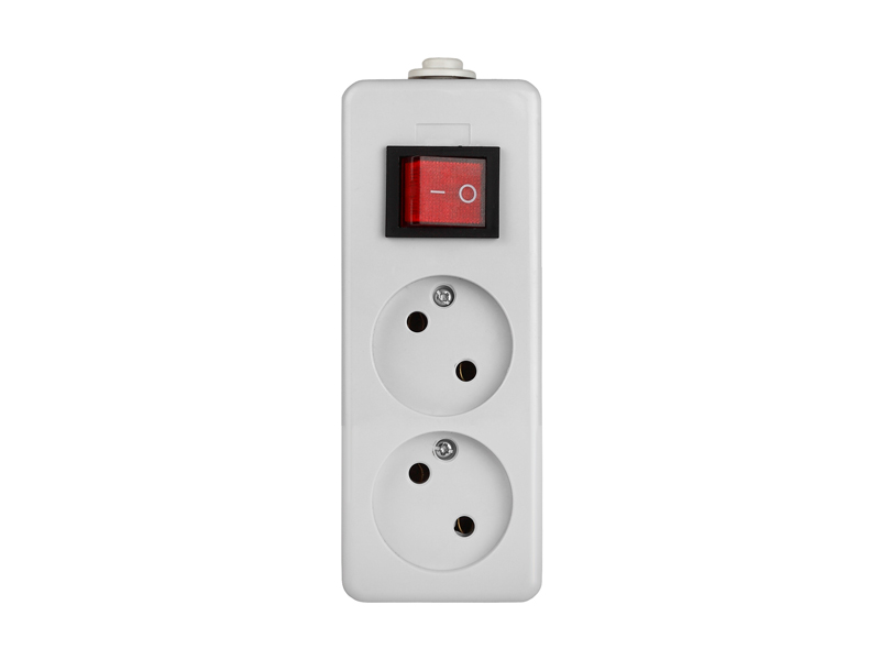 Колодка 2 гн, без заземления, с выкл. K-2s ЭРА Колодка 2 гн, без заземления, с выкл. K-2s ЭРА