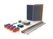 Солнечная станция ECO 5 под углом (Инвертор SmartWatt Eco 5K MPPT/Панель Delta SM 380-72M10шт/АКБ GEL 12200-4шт/Комплект для монтажа)