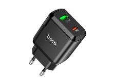 HOCO N5 Favor dual port PD20W+QC3.0 charger, black  (EU)