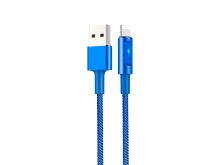 HOCO U47 Essence для передачи данных и зарядки USB-Lightning, интеллектуальное отключение питания, 2.4А, 1.2м, синий