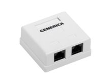Розетка информационная настенная CS2-1C5EU-22-G RJ45 кат.5E UTP 2 порта GENERICA