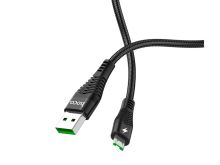 HOCO U53 для передачи данных и зарядки (быстрая зарядка)USB-microUSB, 4A, 1.2м, черный