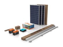 Солнечная станция ECO 3 без угла (Инвертор SmartWatt Eco 3K MPPT/Панель Delta SM 280-24P-4шт/АКБ CGD 12100-2шт/Комплект для монтажа)