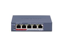 Коммутатор сетевой PoE HIKVISION DS-3E0105P-E/M(С) (1xUpLink 100Mb/s, 4xPoE 100Mb/s, 1Gb/s) 45W