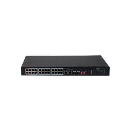 Коммутатор сетевой PoE DAHUA DH-PFS3226-24ET-240  24xPoE 100Mb/s неуправляемый