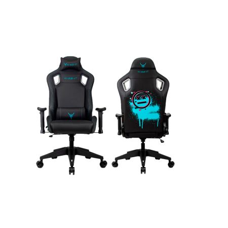 Кресло игровое KNIGHT OUTRID SMILE черный с подголовником [ID: 1914989]