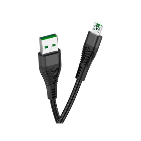 HOCO U53 для передачи данных и зарядки (быстрая зарядка)USB-microUSB, 4A, 1.2м, черный