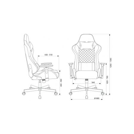 Кресло игровое Knight ARMOR черный/оранжевый