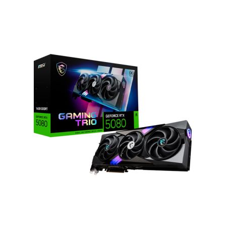 Видеокарта MSI GeForce RTX 5080 16G GAMING TRIO OC PCI-E 5.0, 16 GB GDDR7 / 256-bit