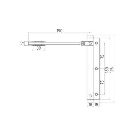 Доводчик дверной НОРА-М 102 до 30кг, серебро пружинный