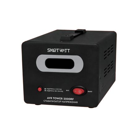 Напольный стабилизатор напряжения SMARTWATT AVR TOWER 2000RF диапазон работы 140-260V, 2 выход, LED-дисплей