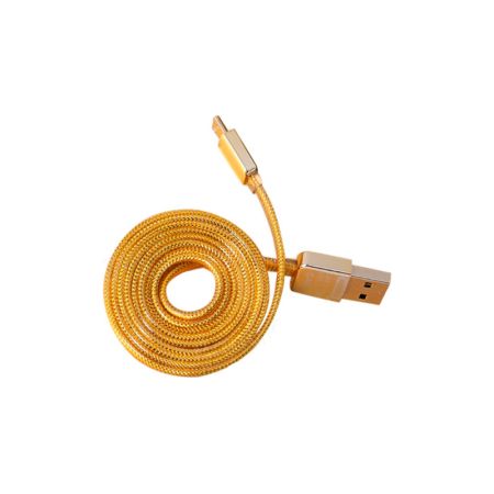 Remax Golden USB-microUSB нейлон, плетеный, золотой