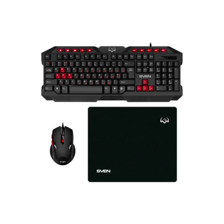 Клавиатура+мышь+коврик SVEN GS-9200 черный