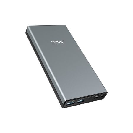 Портативное зарядное устройство HOCO B39 Magic Stone 30000mAh, Power Bank, серый метал