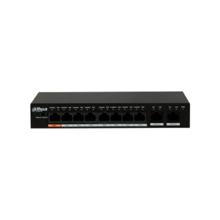 Коммутатор сетевой PoE DAHUA DH-PFS3010-8ET-96-V2 8xPoE 100Mb/s неуправляемый