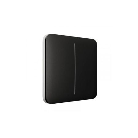 Кнопка для двухклавишного выключателя Ajax SoloButton (2-gang) [55] black
