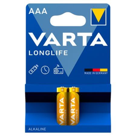Батарейка Varta AAA Micro Longlife LR03 1.5V щелочная (алкалиновая) (2шт блистер)