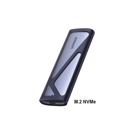 External Enclosure UGREEN CM400 SSD M.2 NVMe, кабель USB 3.1 - USB-C в комплекте, серый 10902
