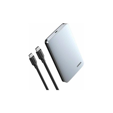 External Enclosure UGREEN CM300 SSD/HDD 2.5" SATA, кабель USB Type-C - USB Type-C, алюминий серый  70499