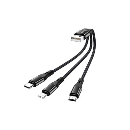 HOCO Data Cable X47 3-in-1 Harbor charging cable(iP+Micro+Type-C)