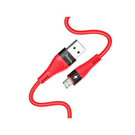 HOCO U53 для передачи данных и зарядки (быстрая зарядка)USB-microUSB, 4A, 1.2м, красный