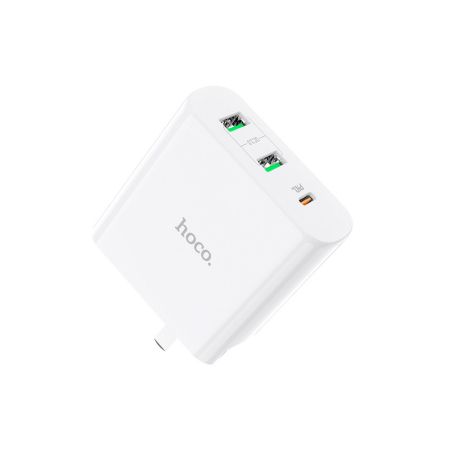 HOCO C74 Speedmaster 63Вт, 2xUSB, 1xType-C, белый