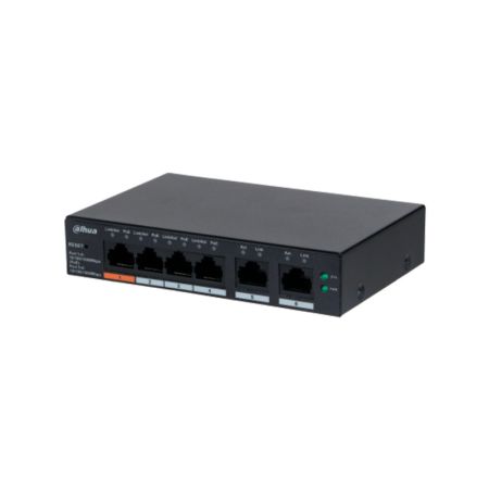 Коммутатор сетевой PoE DAHUA DH-CS4006-4GT-60 2xUpLink 1Gb/s, 4xPoE 1Gb/s
