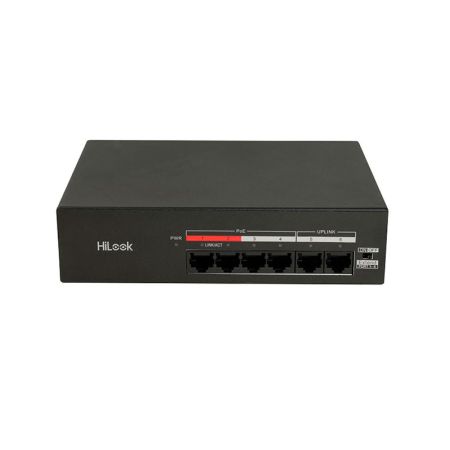 Коммутатор HiLook PoE NS-0106MP-35 4xPoE 100 Мбит/с PoE неуправляемый