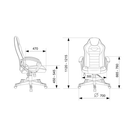 Кресло игровое Zombie GAME 16 черный/желтый