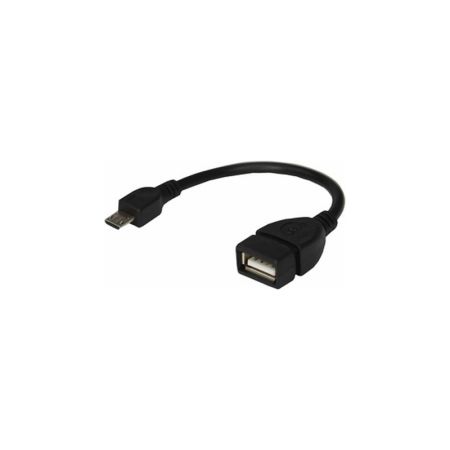 REXANT USB OTG microUSB на USB шнур, 0.15м, черный 18-1182