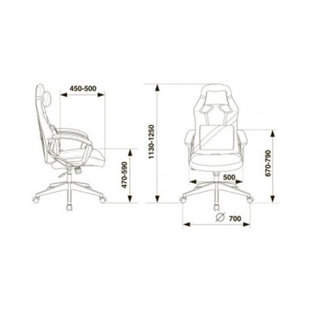 Кресло игровое Zombie DRIVER черный/красный с подголовником