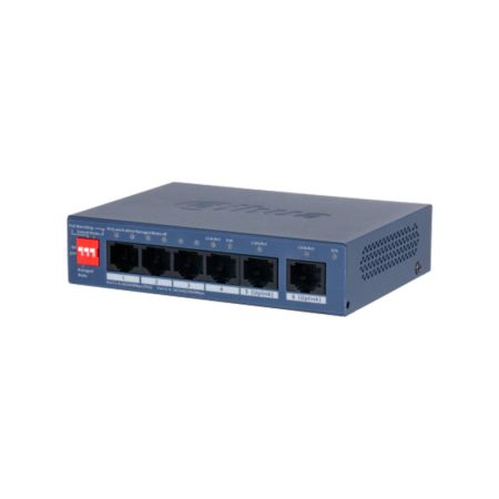 Коммутатор сетевой PoE DAHUA DH-CS4006-4ET2GT-36 2xUpLink 1Gb/s, 4xPoE 100Mb/s